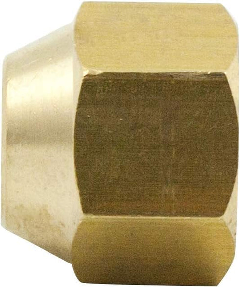 Legines 3/8" Flare Cap, Brass SAE 45 Degree Flare Tube Fitting, Pack of 2