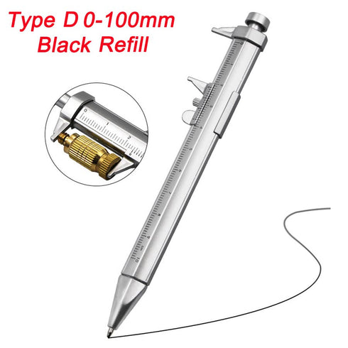Smgda 2 1 0-100mm in Vernier Caliper Ballpoint Pen Gadget for Men Women Gifts Engineer Woodworkers Carpenter Student