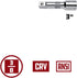 Powerbuilt 641501 3/8"" Dr. 3"" Extension by Powerbuilt