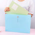 Expanding File Folders, Blue 5 Layer Document Folder, PVC Plastic Envelope with Magnetic Closure