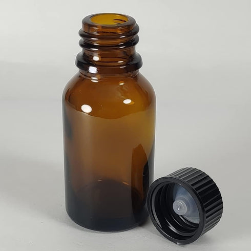 Bioll 15ml Glass Bottle for Essential Oil, Aromatherapy, Lab Refillable Sample Vials, 24 Pack (Amber)