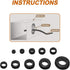 ISPINNER 190pcs Rubber Grommet Assortment Kit, 9 Sizes Eyelet Ring Gasket (Black, 1/4" to 1")