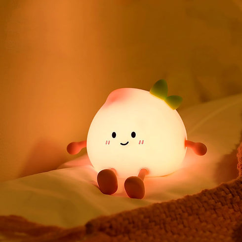 Cute Peach Night Light, Peach Lamp with Legs Night Lights, Dimmable Light