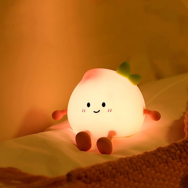 Cute Peach Night Light, Peach Lamp with Legs Night Lights, Dimmable Light