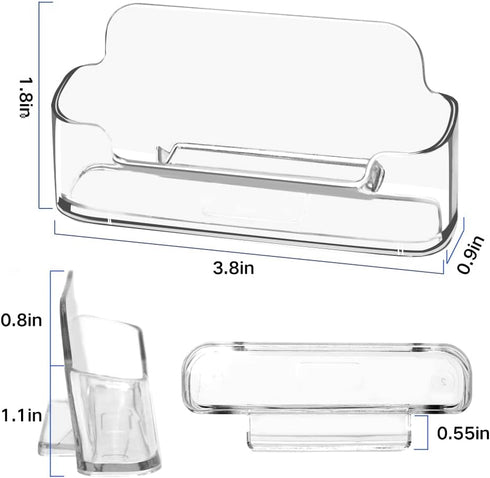 vrupin 8 Pack Clear Acrylic Business Card Holder for Desk, Plastic Desktop Display Holders for Office & Exhibition