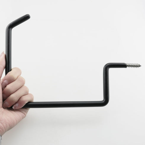 YHXiXi 2PCS 9.1 Inches Spiral Ladder Hooks Black Heavy Duty Tool Rack Bicycle Hooks Wall Mounted Garage Storage Rack
