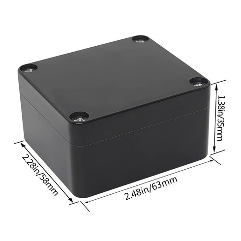 LeMotech IP65 Waterproof Electrical Box, ABS Plastic Project Case for Electronics, Universal Enclosure, Black (Pack of
