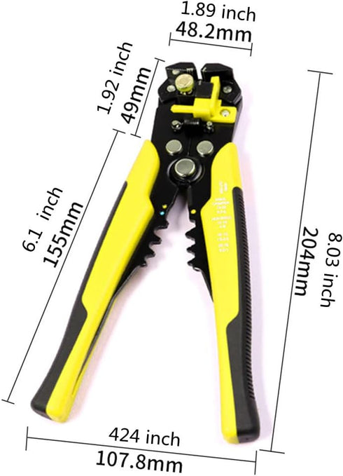 szhdxsy Wire Stripper, Wire Stripping Tool Cutting Pliers Tool Wire Crimping Tool, Self-Adjusting 8" Stripping/Crimping 10-24 AWG (0.2~6.0mm ) Multi-Function Hand ToolWire Stripping Tool,