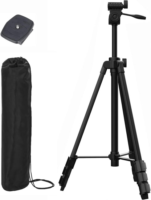 ToolCreatrix 55-Inch Lightweight Aluminum Tripod for Laser Tools Bubble Level, Quick Release Plate