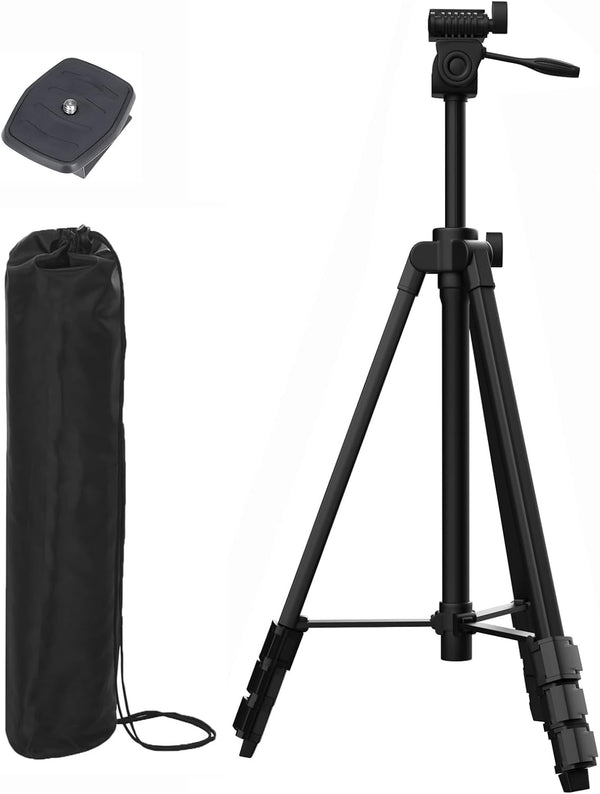 ToolCreatrix 55-Inch Lightweight Aluminum Tripod for Laser Tools Bubble Level, Quick Release Plate
