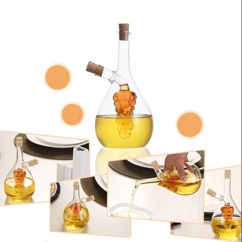 ARGENTFLUX 2 1 400ML Oil And Vinegar Dispenser, Oil and Vinegar Dispenser Glass, In Glass Oil And Vinegar Dispenser