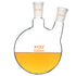Round Bottom Flask with 2 Necks, Borosilicate Glass Heavy Wall Lab Flask with 24/40 Center and Side Standard Taper