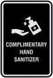 Signs ByLITA Portrait Round Complimentary Hand Sanitizer Sign (Black/Silver) - Large