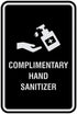 Signs ByLITA Portrait Round Complimentary Hand Sanitizer Sign (Black/Silver) - Large