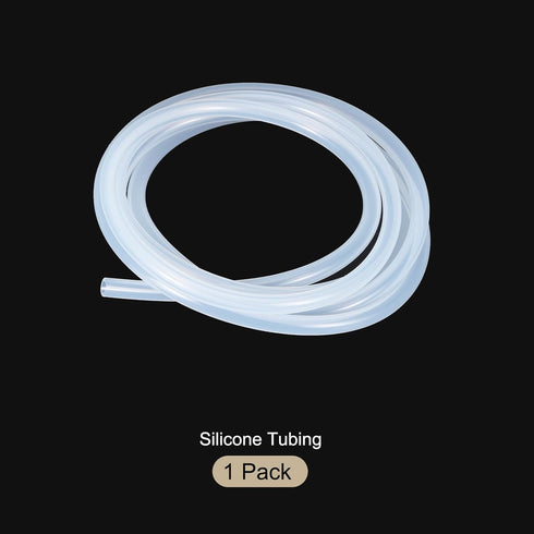 6.6ft Clear Silicone Tubing 3/16" ID x 5/16" OD, Pure Silicone Hoses for Pump Siphoning, Draining, Irrigation, Brewing