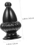 Uonlytech 2pcs Decorative Lamp Finial Knob Elegant Black Aluminum Lampshade Accessory Compatible with Floor and Table