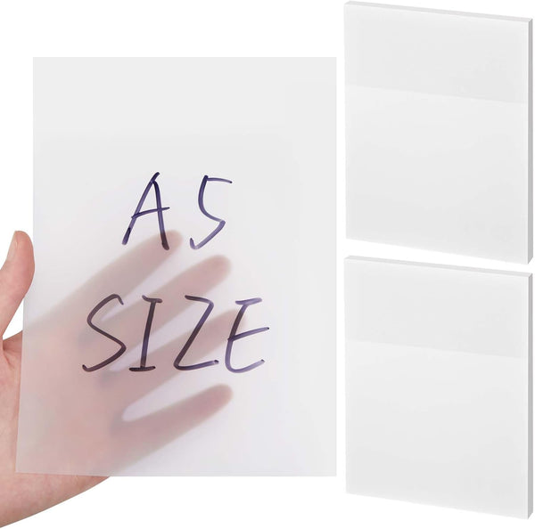Gueevin 100 Sheets Transparent Sticky Notes / 5.5 x 8 Inch Extra Large Clear Self-Sticky Notes / Jumbo Translucent Paper
