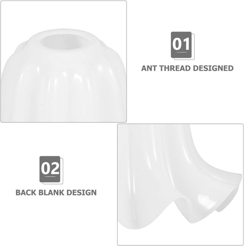 7.67X7.67X4.40 Inch VILLCASE Floral Lamp Shade Translucent Plastic Light Diffuser for Ceiling Fan Wall Sconce Floor
