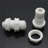 Lemoy 1/4 inch Plastic Bulkhead Fitting Tubing, Quick Connectors Pipe Fittings for Reverse Osmosis Drinking Water, Pack