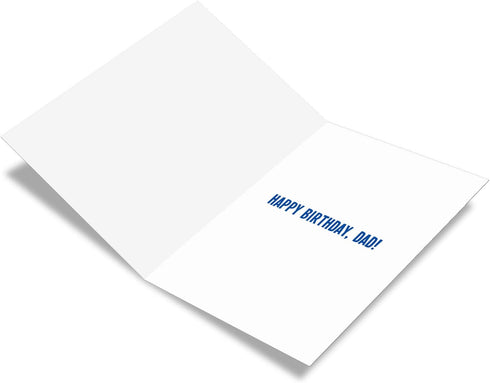 NobleWorks Funny Animal Birthday Card with Envelope, Cute Cat Love You This Much Dad, 1 Card C6610HBFG