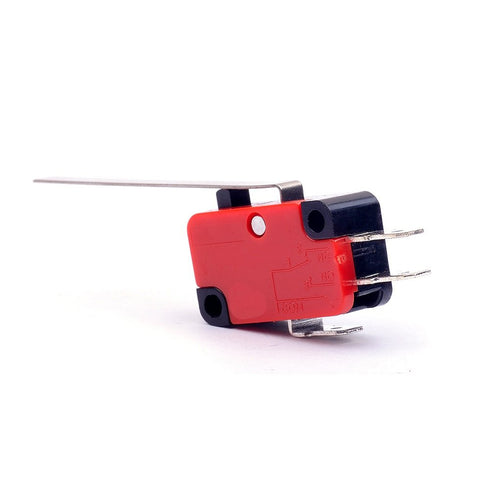 6Pcs V-153-1C25 Micro Limit Switch, Long Straight Hinge Lever Arm SPDT for Arduino (Pack of 6)