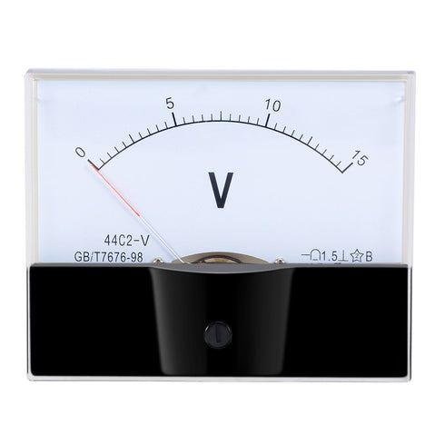 uxcell DC 0-15V Analog Panel Voltage Gauge, Volt Meter 44C2, 1.5% Error without Pulse