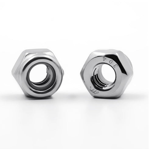 wegoup 1/4"-20 Stainless Steel Lock Nuts, 28 Pack A2-70 Nylon Insert Hex Nuts,