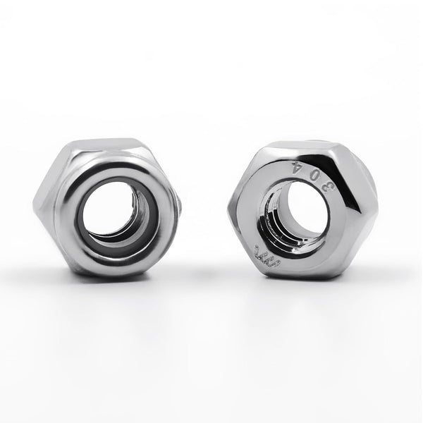 wegoup 1/4"-20 Stainless Steel Lock Nuts, 28 Pack A2-70 Nylon Insert Hex Nuts,