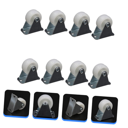 8pcs 1-Inch ABOOFAN Heavy Duty PP Nylon Swivel Caster Wheels Directional Furniture Casters for Carts Trolleys