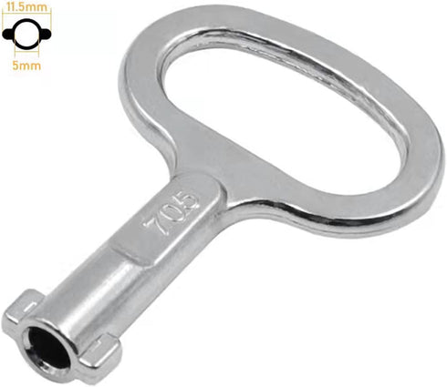 4Pcs Electrical Cabinet Key, 5mm Hole Zinc Alloy Water Meter Box Safety Key for Tool Box and Mailbox