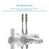 StonyLab Vacuum Glass 3-Way Flow Control Adapter, Borosilicate Glass Adapter with Standard 14/20 Taper Joint and PTFE