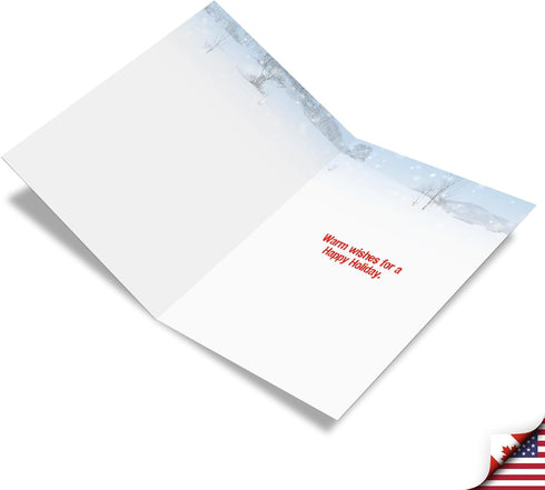 NobleWorks Jumbo Christmas Greeting Card Funny (8.5 x 11 Inch) - My Paws are Frozen Pet Animal Humor Notecard