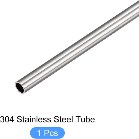 304 Stainless Steel Tube (4mm OD x 0.4mm T x 250mm L) - Straight Tubing for Home Furnishing