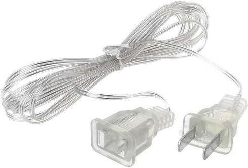 Tiosen Indoor Outdoor Extension Cord, White Transparent Cable Light Extender Wire, String Lights
