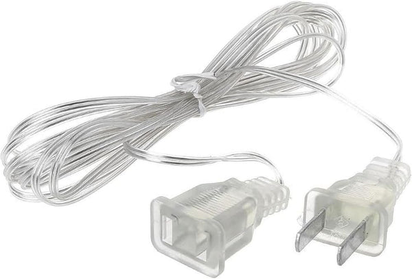 Tiosen Indoor Outdoor Extension Cord, White Transparent Cable Light Extender Wire, String Lights