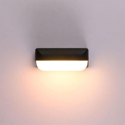 LXCLCYM Waterproof Wall Light LED Outdoor Sconce Lighting Fixture, Matte Black Aluminium Wall