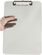 JAM PAPER Plastic Clipboards, Letter Size (9 x 12.5), Smoke Grey, Clip Board Sold Individually