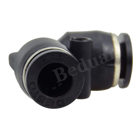 Beduan Push to Connect Elbow Fitting, 1/4" Tube OD Pneumatic 90 Degree Adapter (Pack of 10)