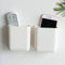 T-H-See Remote Holders Wall Mount, Hole Free Self-Adhesive Storage Box & Pen Holder, 2 Pack