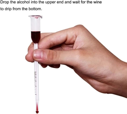 caralin 13cm Wine Making Alcohol Meter Tester for Wine Alcohol Alcohol Meter Tester Transparent