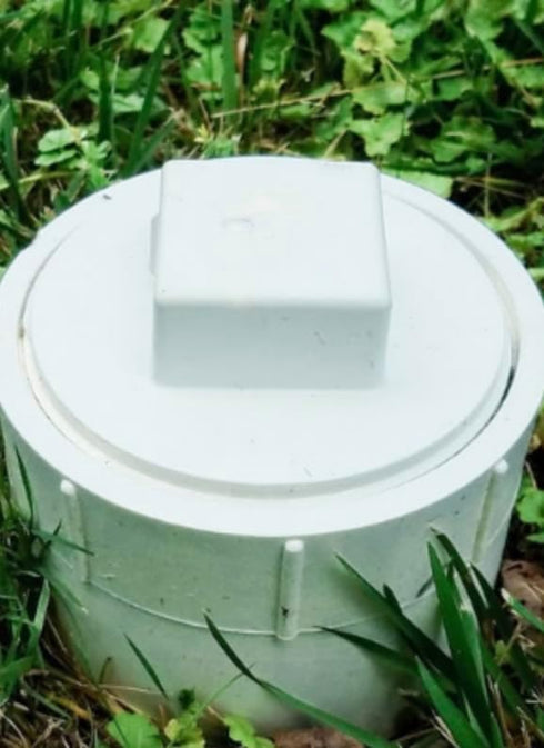 Rocky Mountain Goods 4” Cleanout Plug - White PVC MPT Set Plug Cover with Screws for FPT Drainage Fittings