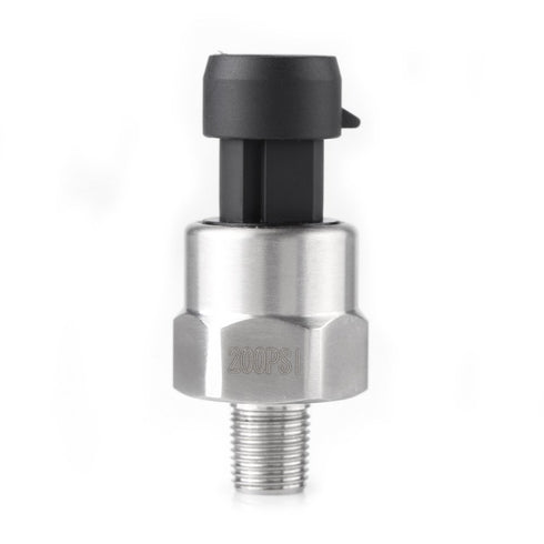 Pressure Transducer Sender Sensor for Oil Fuel Air Water, Stainless Steel 1/8"NPT Thread (200 PSI)