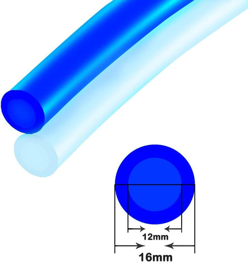 Joywayus 16mm x 12mm Pneumatic Tubing Air Compressor PU Pipe, 16.4ft 5 Meter Blue