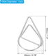 MECCANIXITY 50 Pieces Drop-Shaped Metal Paper Clips 1.3 Inch Silver Tone for Organizing Office Home Crafts