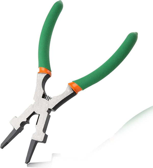 7-Inch MIG Welding Pliers with Wire Cutter, Flat Face Hammer & Nozzle Cleaner for Professional Use