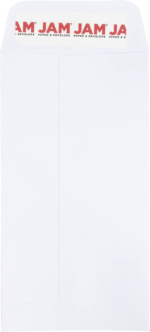 JAM PAPER #7 Coin Business Envelopes with Peel and Seal Closure, 3 1/2 x 6 1/2, White - 25/Pack