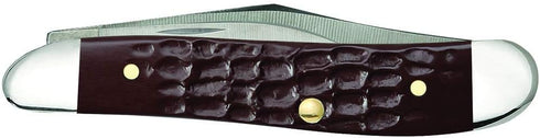 WR XX Pocket Knife Brown Synthetic Jigged Peanut Case Item #046 - (6220 SS) - Length Closed: 2 7/8 Inches