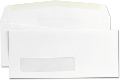 Universal UNV35219 #9 Square Flap Gummed Business Envelope with Window - White (500/Box) 3.88 in. x 8.88 in.