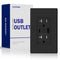 ELEGRP USB Charger Wall Outlet, USB Receptacle with Type A & Type C Ports, 20 Amp Duplex Tamper Resistant, Wall Plate