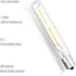 Bonlux LED T6.5 Exit Sign Clear Light Bulbs, 2W E17 Intermediate Base, Daylight 6000K, 4-Pack, 20W Incandescent